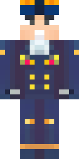 an airship captain in a navy coat with copper gadgets