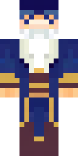 an old wizard in a starry midnight-blue robe and pointed hat