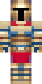 a gladiator in bronze arm guards and a red-plumed helmet