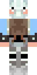 a frost viking in white furs and a horned helm