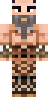 a viking warrior in fur and iron with a braided beard