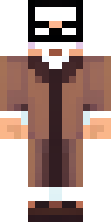 a friendly villager librarian in brown robes with glasses