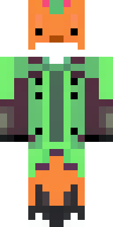 an anthropomorphic fox in a green explorer jacket