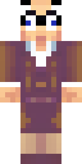 a friendly villager librarian in brown robes with glasses