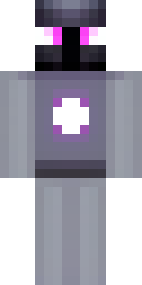 an enderman-inspired figure, tall and black with purple eyes