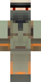 a battle-worn pilot in orange plating with scorch marks