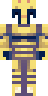 a piglin brute in gold armor with a snout and tusks