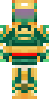 a jade samurai in green and gold ceremonial armor