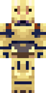 a piglin brute in gold armor with a snout and tusks