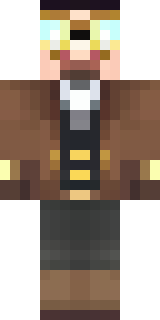 a steampunk inventor in a brown leather coat and brass goggles
