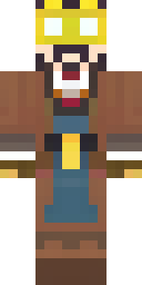 a steampunk inventor in a brown leather coat and brass goggles