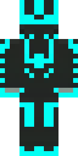 a neon cyber-ninja in dark bodysuit with teal light trim
