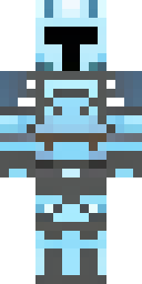a frost knight in ice-blue armor rimed with snow