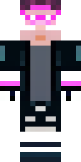 a cyberpunk mercenary in a black jacket with neon-pink circuitry