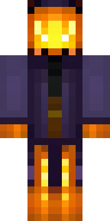 a Halloween pumpkin-headed figure in a dark cloak