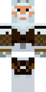 a frost viking in white furs and a horned helm