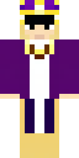 a young king in an ermine-trimmed purple cloak and gold crown