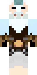 a frost viking in white furs and a horned helm