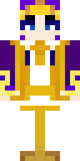 a young king in an ermine-trimmed purple cloak and gold crown