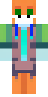 an anthropomorphic fox in a green explorer jacket