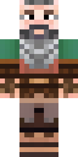 a viking warrior in fur and iron with a braided beard
