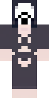 a necromancer in tattered black robes with a bone mask