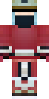 a samurai in red lacquered armor with a horned helmet