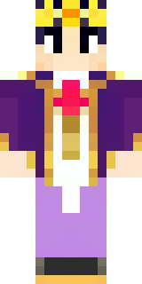 a young king in an ermine-trimmed purple cloak and gold crown