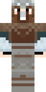 a frost viking in white furs and a horned helm