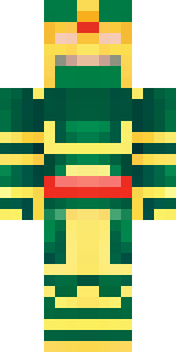 a jade samurai in green and gold ceremonial armor