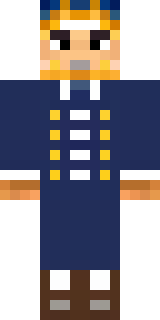 an airship captain in a navy coat with copper gadgets