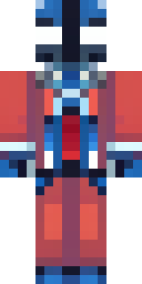 a masked hero in a sleek red and blue suit with a chest emblem