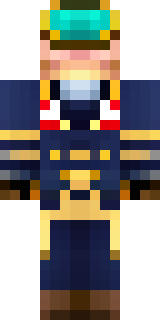 an airship captain in a navy coat with copper gadgets