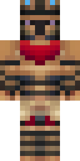a gladiator in bronze arm guards and a red-plumed helmet
