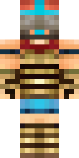 a gladiator in bronze arm guards and a red-plumed helmet