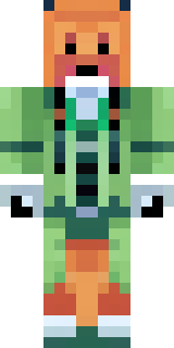an anthropomorphic fox in a green explorer jacket