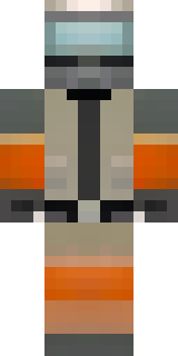 a battle-worn pilot in orange plating with scorch marks