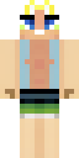 a summer surfer in board shorts with sun-bleached hair