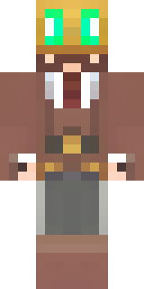 a steampunk inventor in a brown leather coat and brass goggles