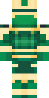 a jade samurai in green and gold ceremonial armor