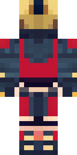 a samurai in red lacquered armor with a horned helmet