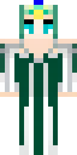 a queen in a flowing emerald gown with a silver tiara