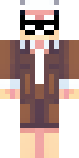 a friendly villager librarian in brown robes with glasses