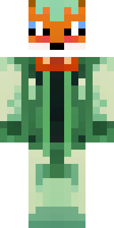 an anthropomorphic fox in a green explorer jacket