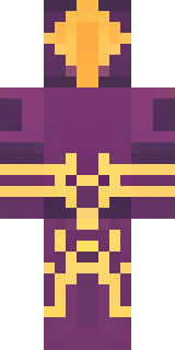 a nether hunter in crimson hide with glowing gold trim