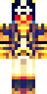 a golden pirate with an eyepatch and a parrot on the shoulder