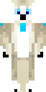 a snow fox spirit in white fur with blue markings