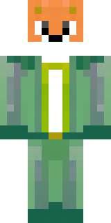 an anthropomorphic fox in a green explorer jacket