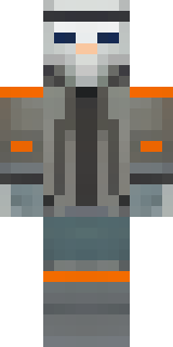 a battle-worn pilot in orange plating with scorch marks