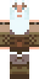 a frost viking in white furs and a horned helm